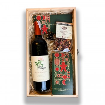 Box świąteczny z czerwonym winem Obaya