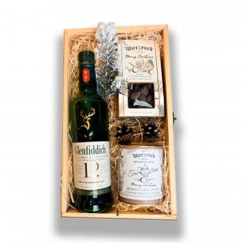 Box świąteczny z whisky Glenfiddich 12 YO