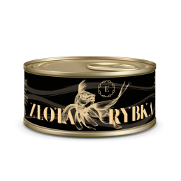ZŁOTA RYBKA - wódka w puszcze o smaku tuńczyka z 24k płatkami złota 38% 200 ml
