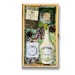 Zestaw świąteczny z likierem Canari pistacja