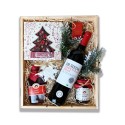 Box świąteczny z czerwonym winem